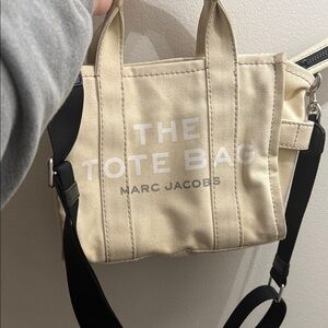 Marc Jacobs Tan Tote Bag with Black Strap